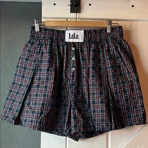 Dressed in LALA Lots of Love Plaid Boxers